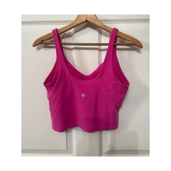 Lululemon Sonic Pink Align Light Support Cropped Tank Top, sz 6 - Picture 7 of 8